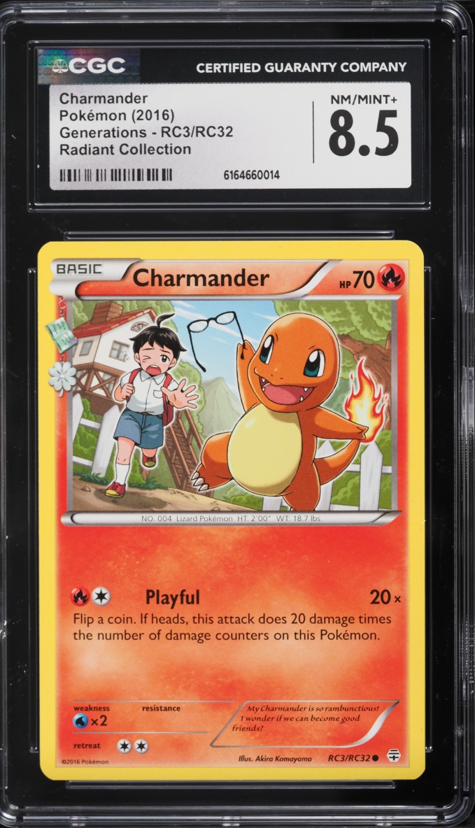 2016 Pokemon XY Generations Radiant Collection Charmander #RC3 CGC 8.5 NM-MT+