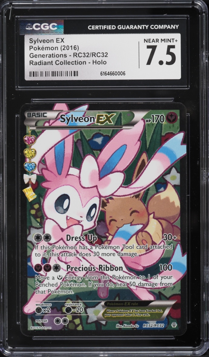 2016 Pokemon XY Generations Radiant Collection Full Art Sylveon EX #RC32 CGC 7.5 NRMT+
