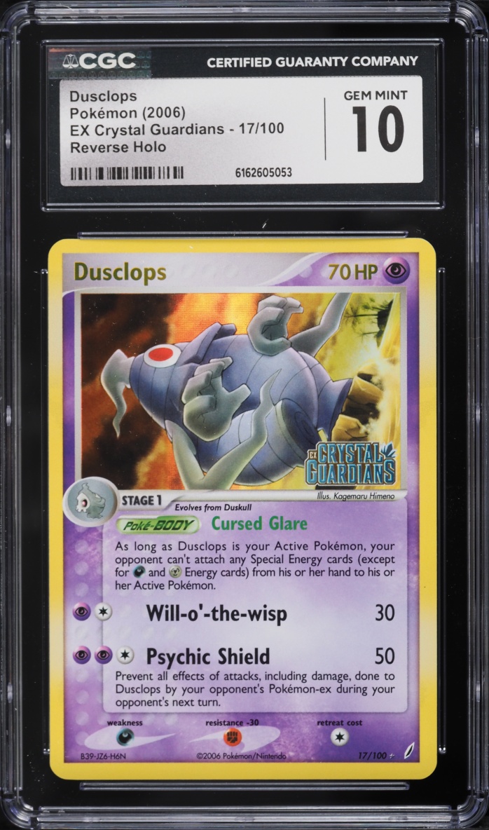 2006 Pokemon EX Crystal Guardians Reverse Holo Dusclops #17 CGC 10 GEM MINT