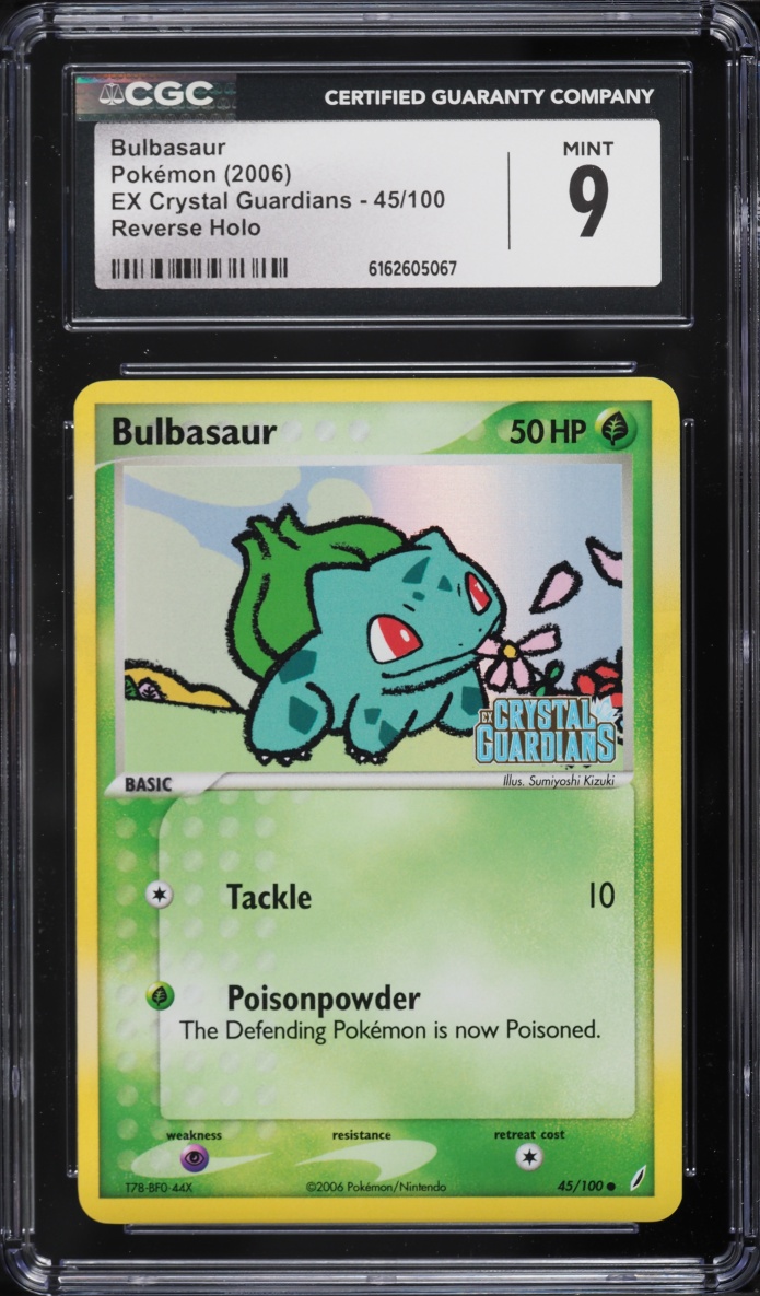2006 Pokemon EX Crystal Guardians Reverse Holo Bulbasaur #45 CGC 9 MINT