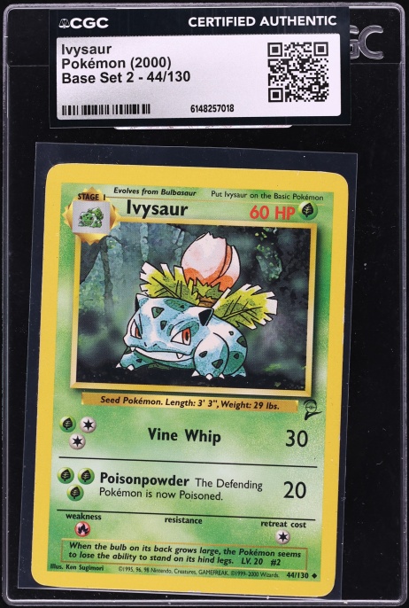 2000 Pokemon Base Set 2 Ivysuar #44 CGC AUTH
