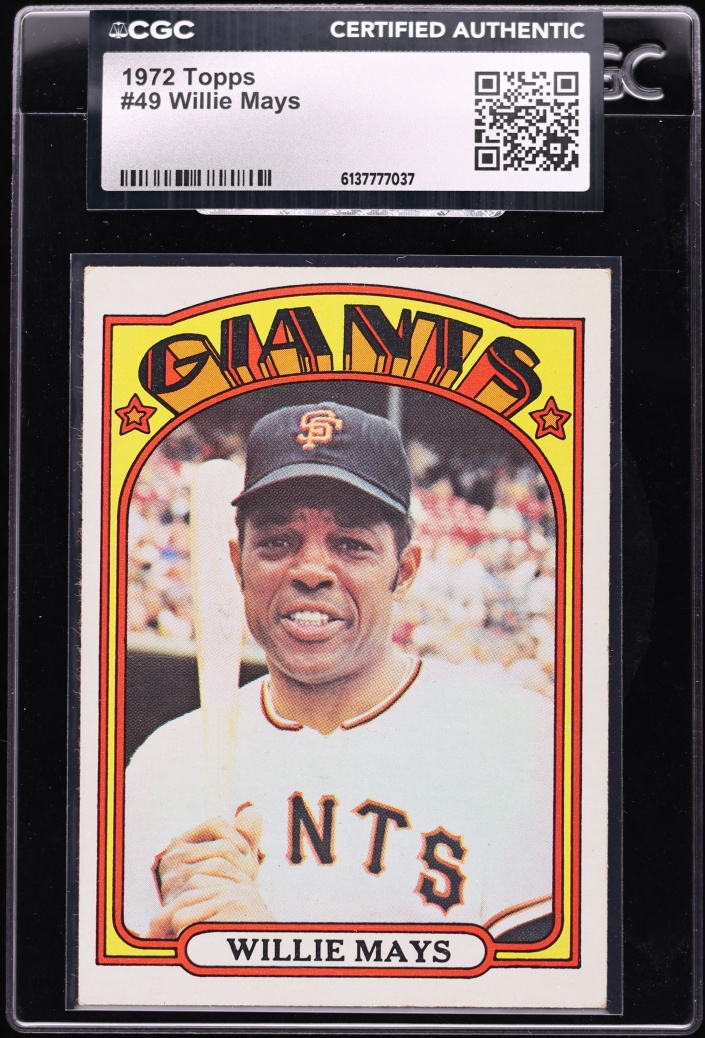 1972 Topps Willie Mays #49 CGC AUTH