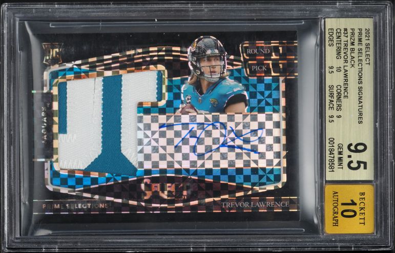 2021 Panini Mosaic Fusion Red Yellow Choice Trevor Lawrence ROOKIE