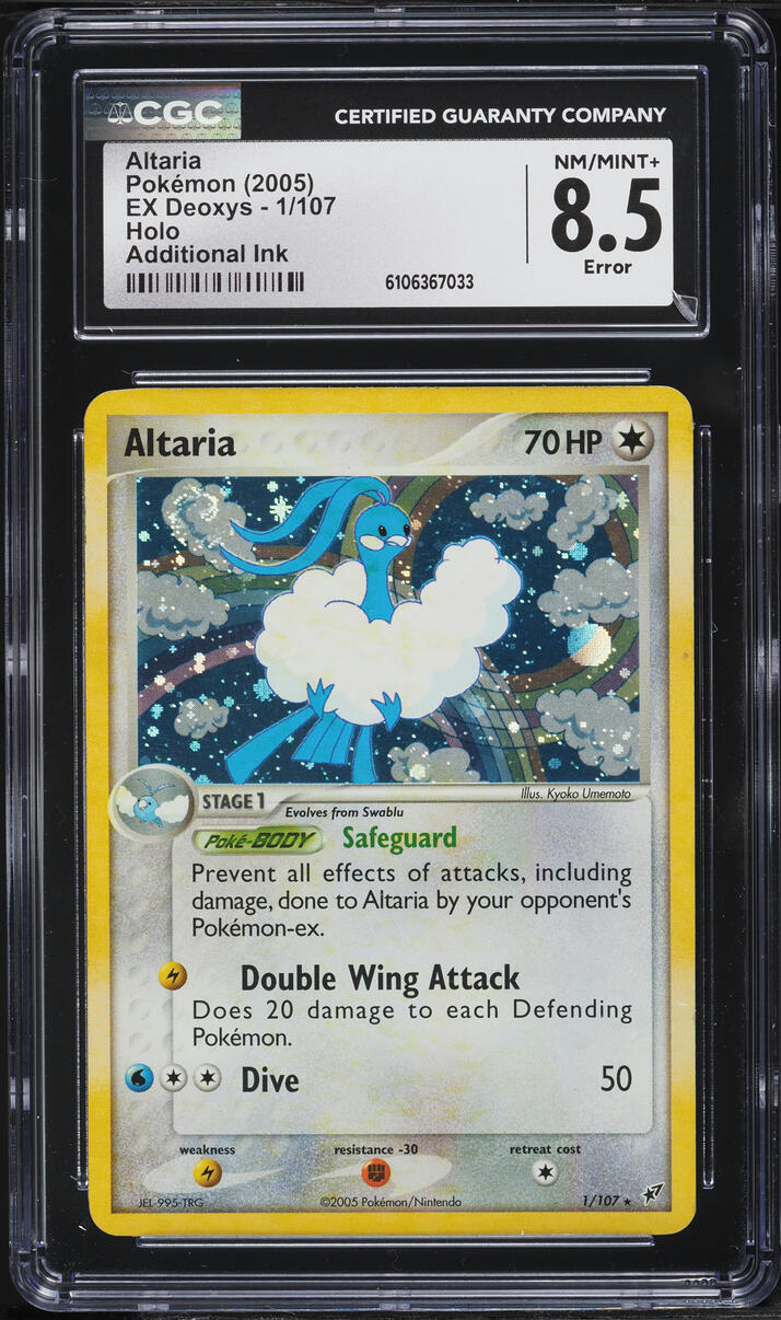 2005 Pokemon EX Deoxys Holo Altaria #1 CGC 8.5 NM-MT+
