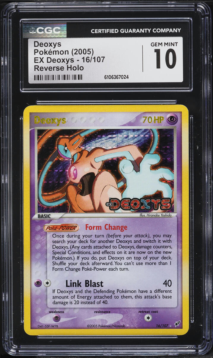 2005 Pokemon EX Deoxys Reverse Holo Deoxys #16 CGC 10 GEM MINT