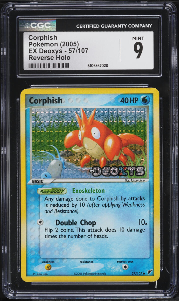 2005 Pokemon EX Deoxys Reverse Holo Corphish #57 CGC 9 MINT