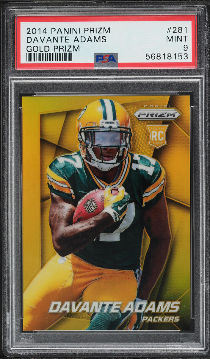 2014 Panini Prizm Gold Davante Adams ROOKIE /10 #281 PSA 9 MINT