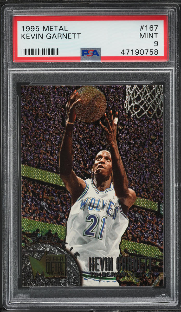 1995 Metal Basketball Kevin Garnett #167 PSA 9 MINT