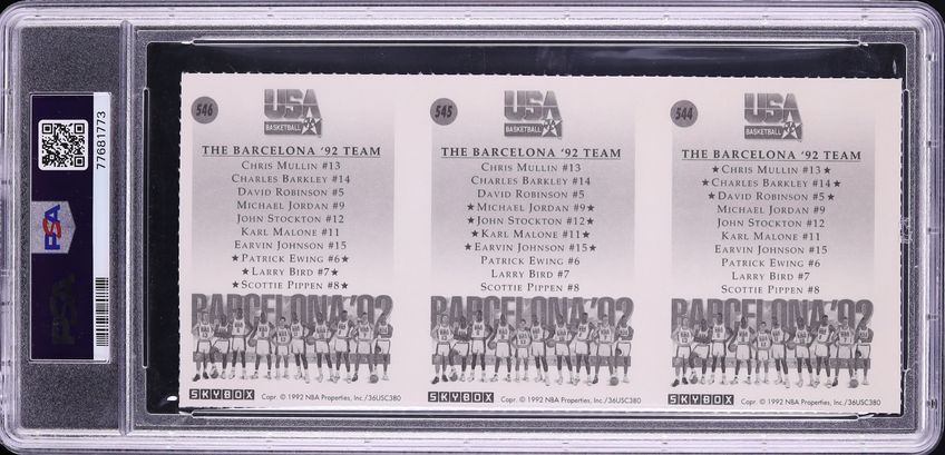 1991 Skybox Mark And See Minis Panel Team USA 1/2/3 PSA 10 GEM MINT