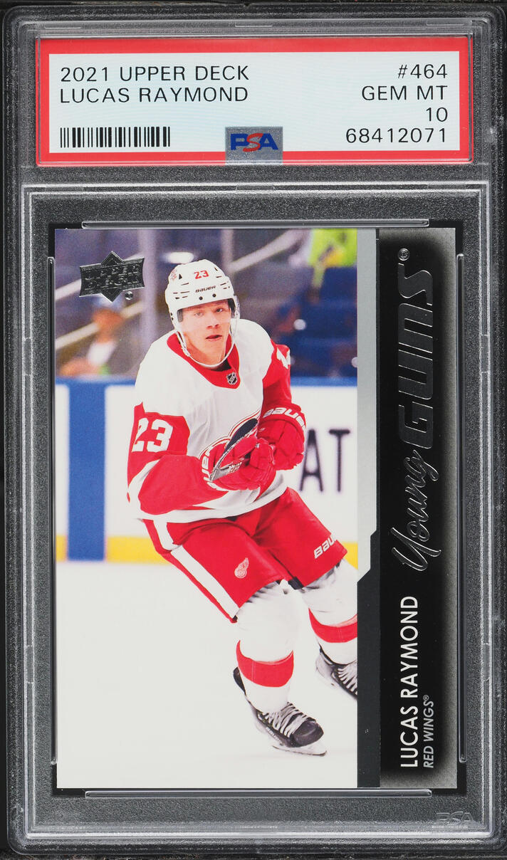 2021 Upper Deck Young Guns Lucas Raymond ROOKIE #464 PSA 10 GEM MINT