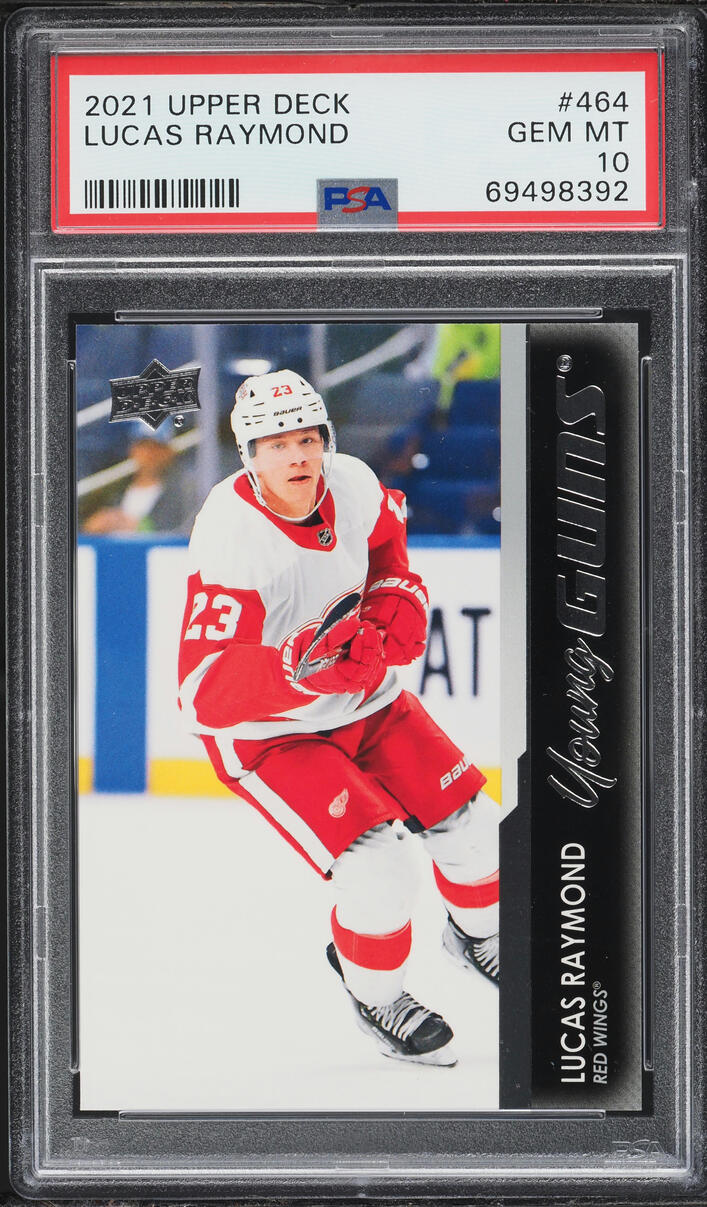 2021 Upper Deck Young Guns Lucas Raymond ROOKIE #464 PSA 10 GEM MINT
