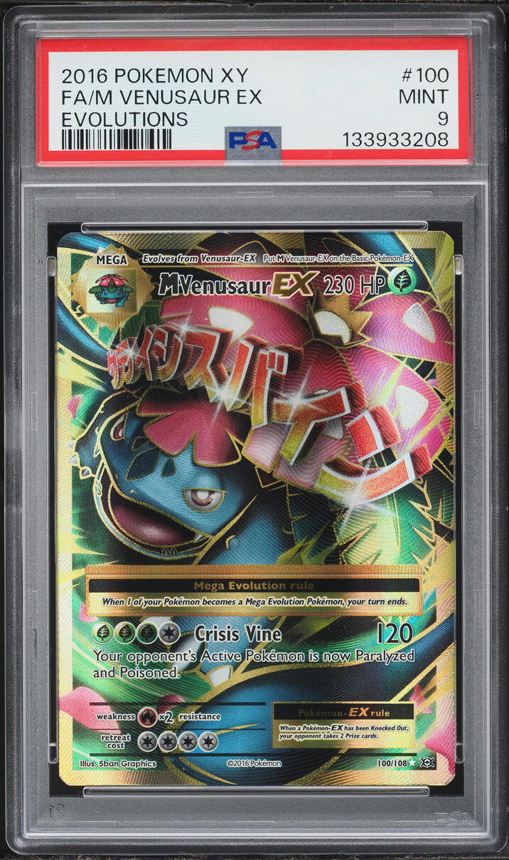 2016 Pokemon XY Evolutions Full Art M Venusaur EX #100 PSA 9 MINT