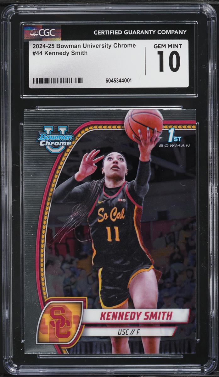 2024 Bowman Chrome University Kennedy Smith ROOKIE #44 CGC 10 GEM MINT