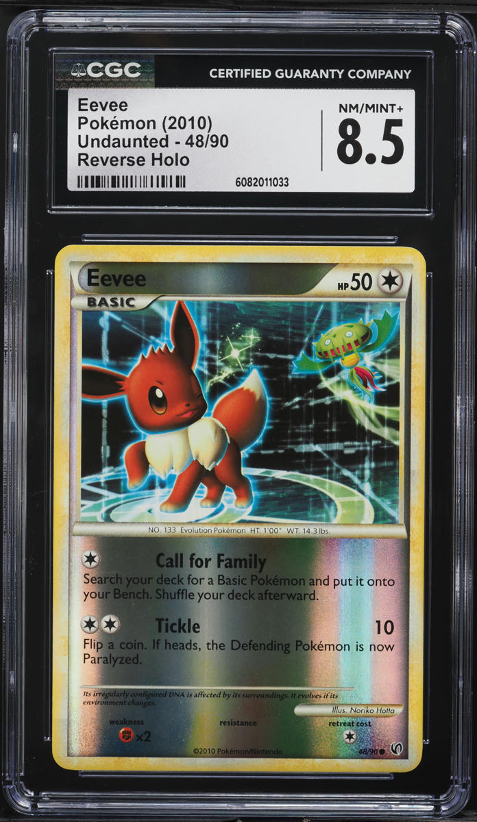 2010 Pokemon Undaunted Reverse Holo Eevee #48 CGC 8.5 NM-MT+