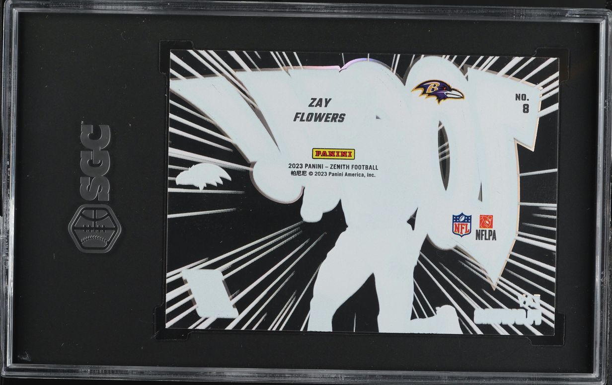 2023 Panini Zenith Zoom! Zay Flowers ROOKIE #8 SGC 10 GEM MINT