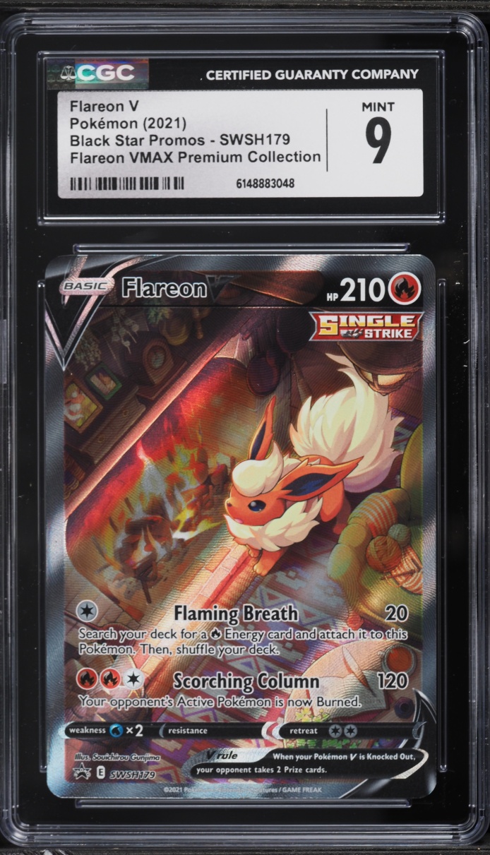 2021 Pokemon Sword & Shield Promo VMAX Premium Alt Art Flareon V #SWSH179 CGC 9 MINT