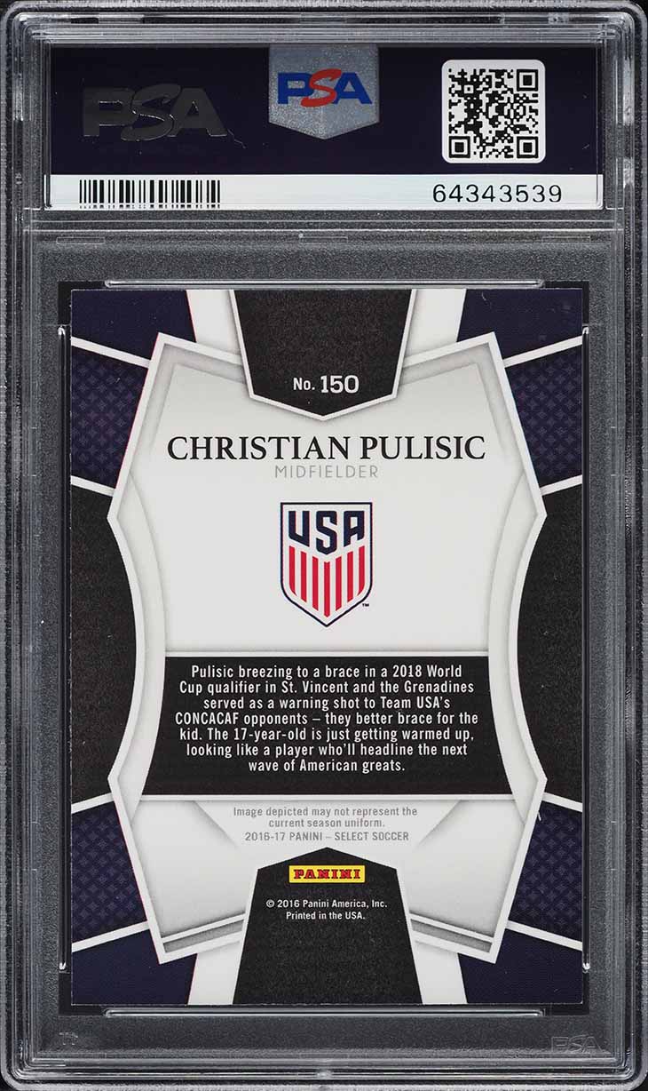 2016 Select Soccer Christian Pulisic ROOKIE #150 PSA 10 GEM MINT