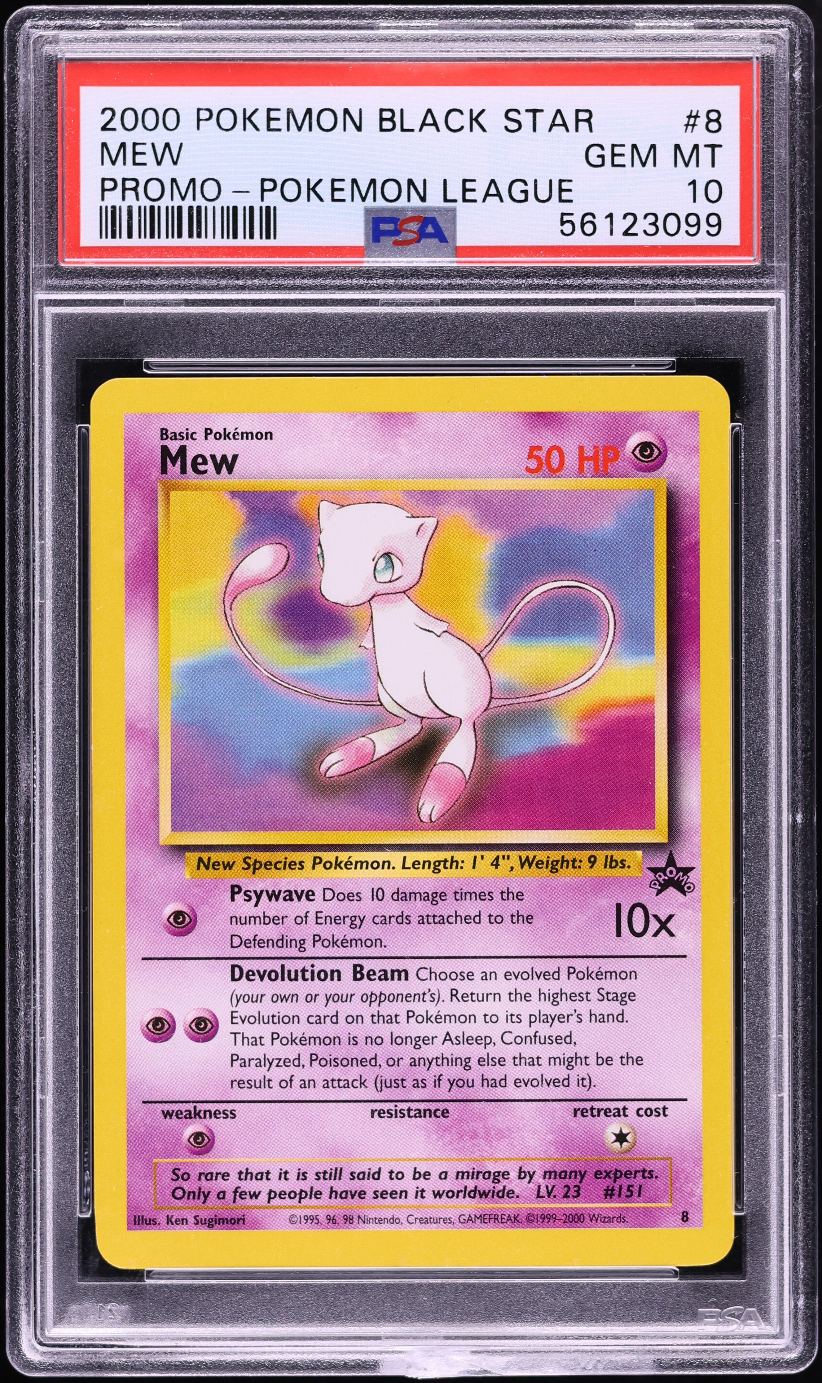 2000 Pokemon League Black Star Promo Mew #8 PSA 10 GEM MINT