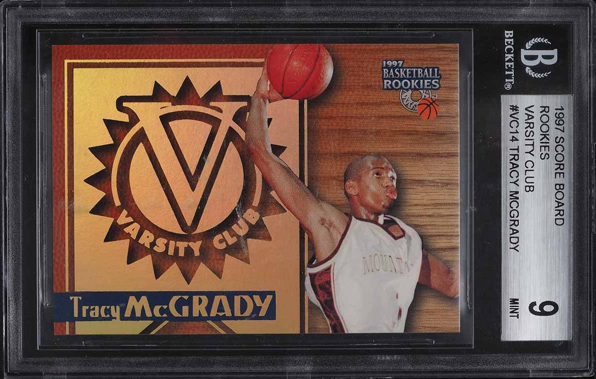 1997 Skybox Premium Next Game Tracy McGrady ROOKIE #10 PSA 8 NM-MT