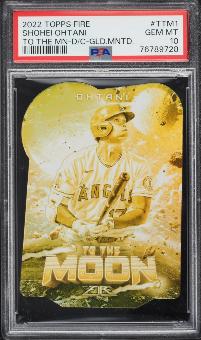 2022 Topps Fire To The Moon Die-Cut Gold Minted Shohei Ohtani #TTM1 PSA 10 GEM MINT
