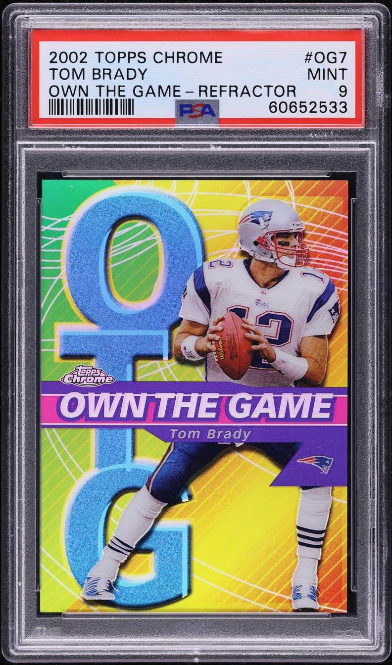 2002 Topps Chrome Own The Game Refractor Tom Brady /100 #OG7 PSA 9 MINT