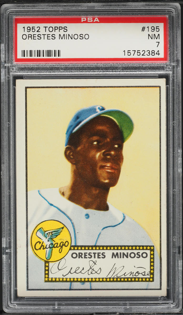 1952 Topps Minnie Minoso ROOKIE #195 PSA 7 NRMT