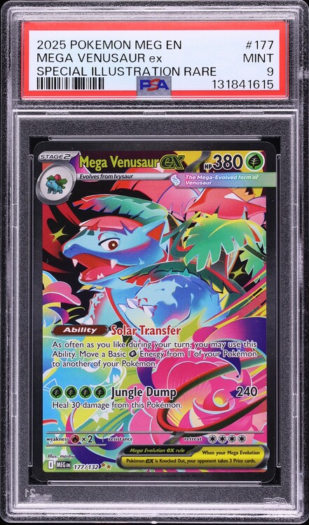 2025 Pokemon Mega Evolution SIR Mega Venusaur ex #177 PSA 9 MINT