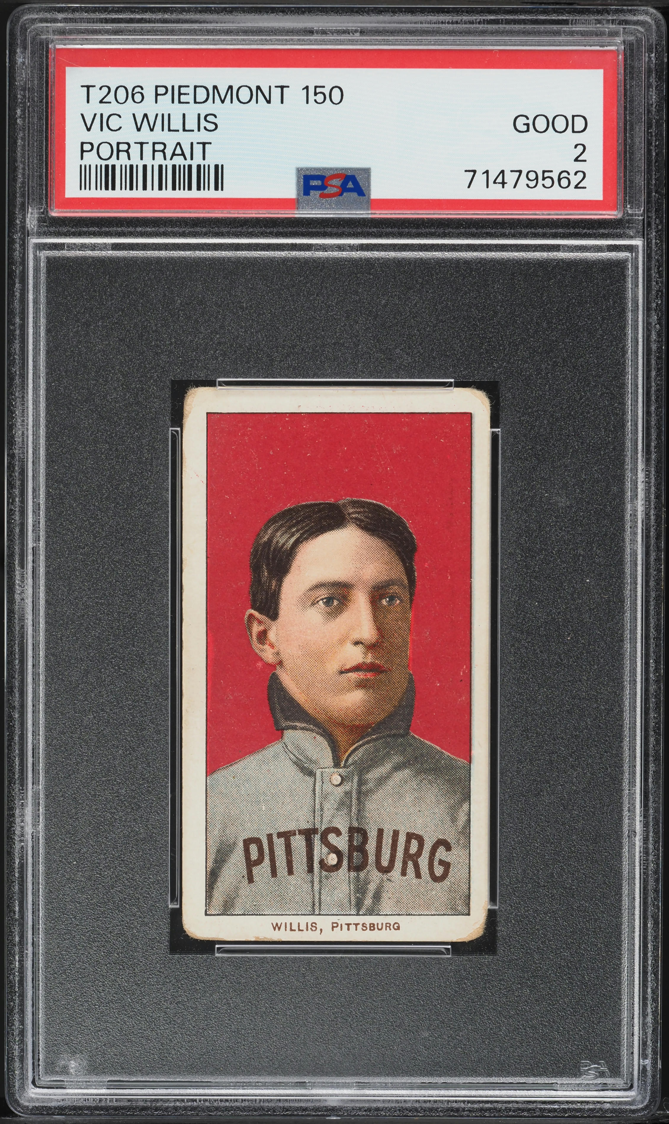 1909-11 T206 Vic Willis PORTRAIT PSA 2 GD