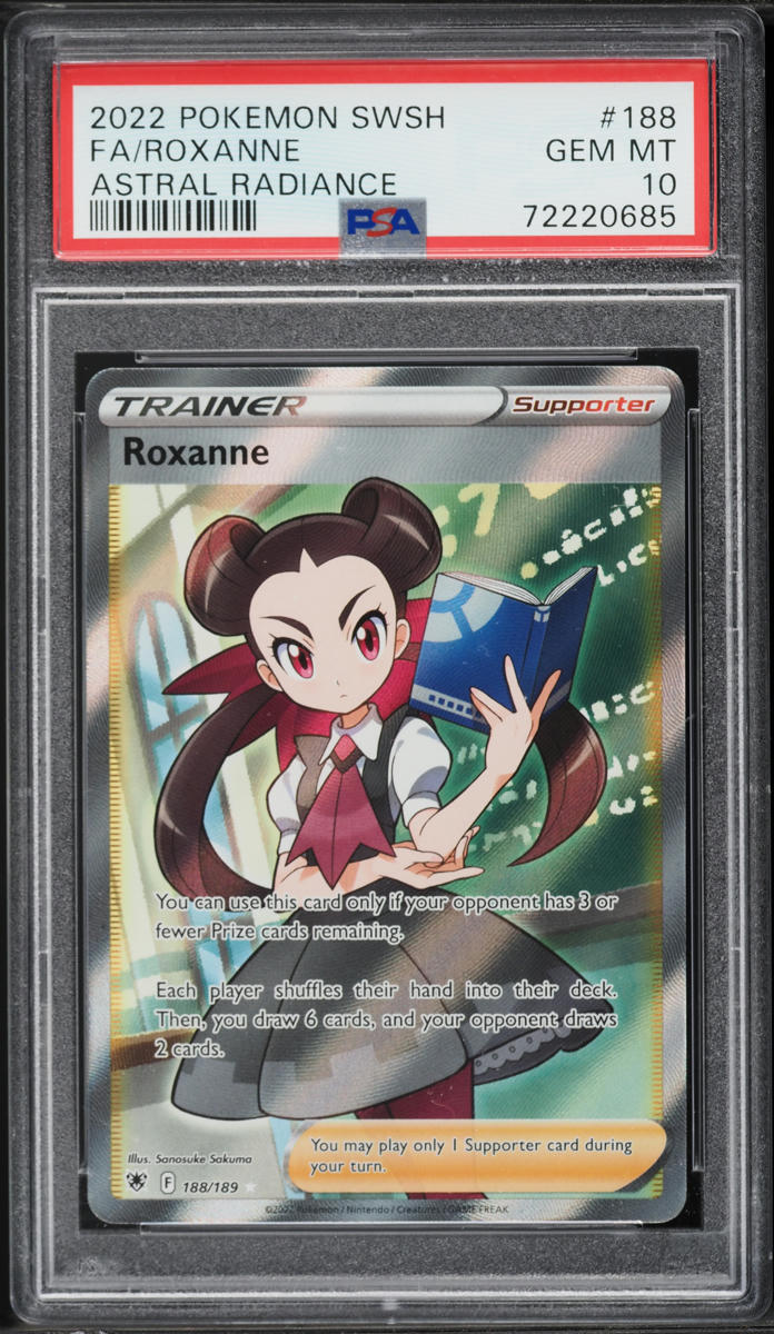 2022 Pokemon Sword & Shield Astral Radiance Full Art Roxanne #188 PSA 10 GEM MINT