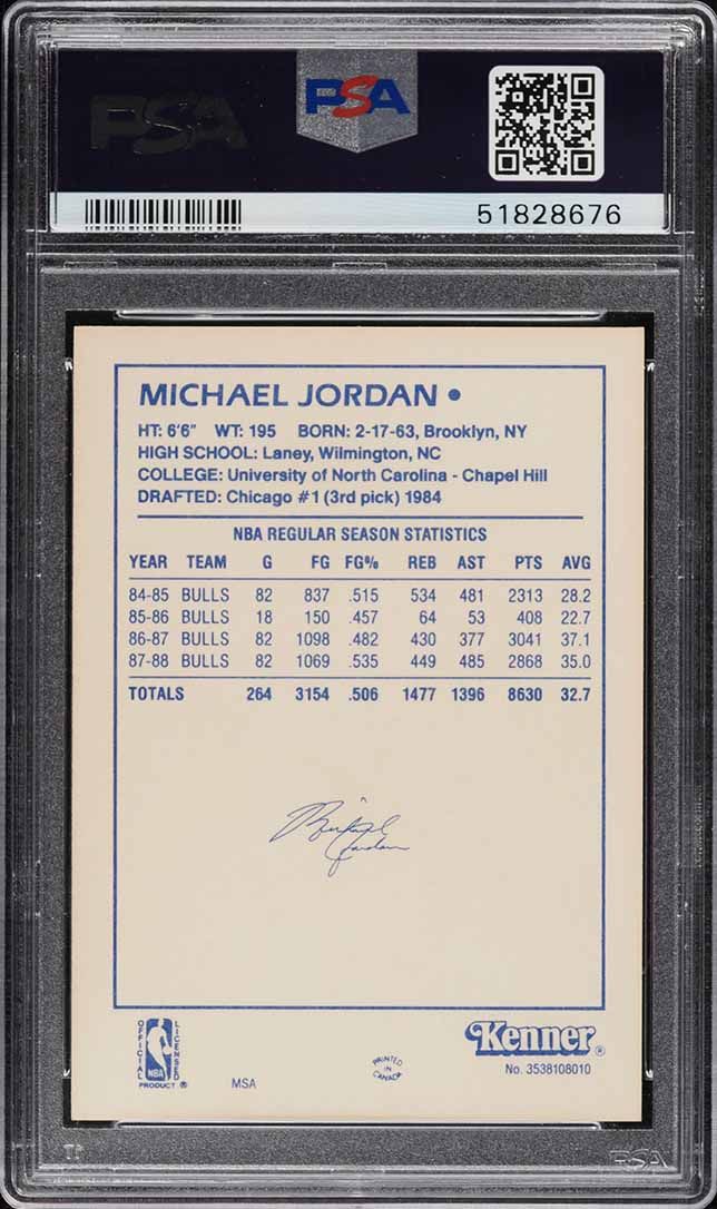 1988 Kenner Starting Lineup Michael Jordan PSA 8.5 NM-MT+