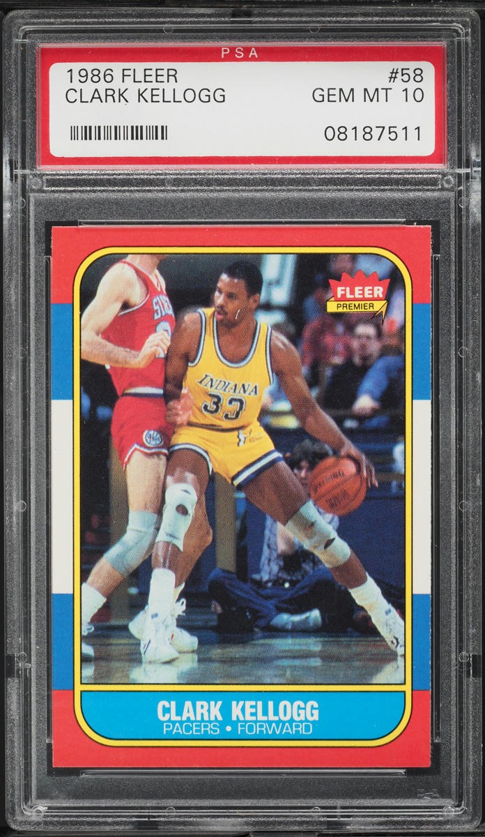 1986 Fleer Basketball Clark Kellogg ROOKIE #58 PSA 10 GEM MINT
