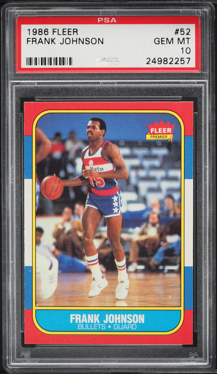 1986 Fleer Basketball Frank Johnson ROOKIE #52 PSA 10 GEM MINT