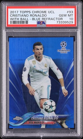 2017 Topps Chrome UEFA Champions League Cristiano Ronaldo #93 PSA