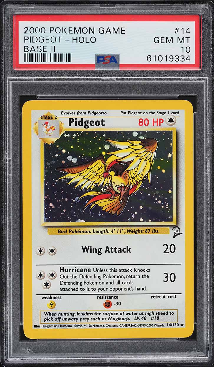 2000 Pokemon Base Set 2 Holo Pidgeot #14 PSA 10 GEM MINT