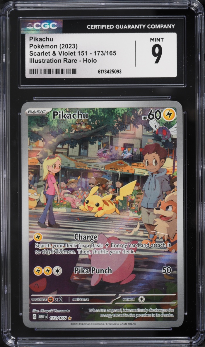 2023 Pokemon Scarlet & Violet 151 IR Pikachu #173 CGC 9 MINT