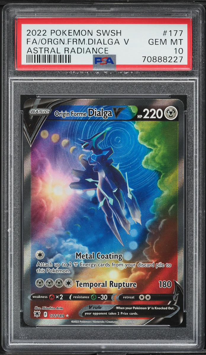 2022 Pokemon Sword & Shield Astral Radiance Alt Art Origin Forme Dialga V #177 PSA 10 GEM MINT