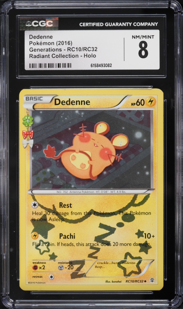 2016 Pokemon XY Generations Radiant Collection Holo Dedenne #RC10 CGC 8 NM-MT