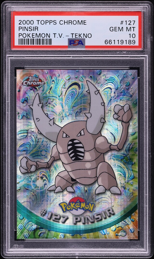 2000 Topps Chrome Pokemon Series 2 Tekno Pinsir #127 PSA 10 GEM MINT