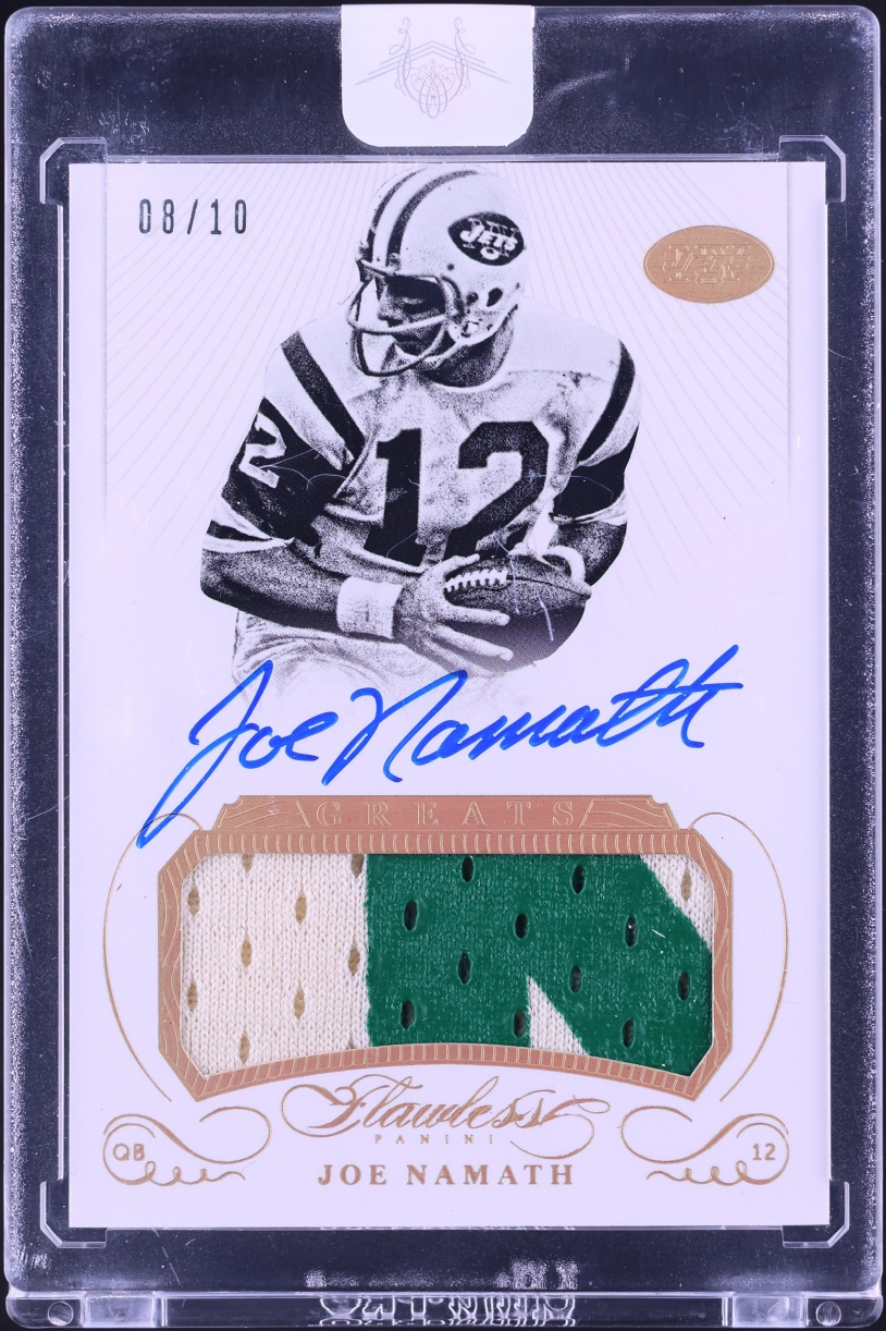 2015 Panini Flawless Greats Gold Joe Namath PATCH AUTO /10 #GPA-AN - Photo 1