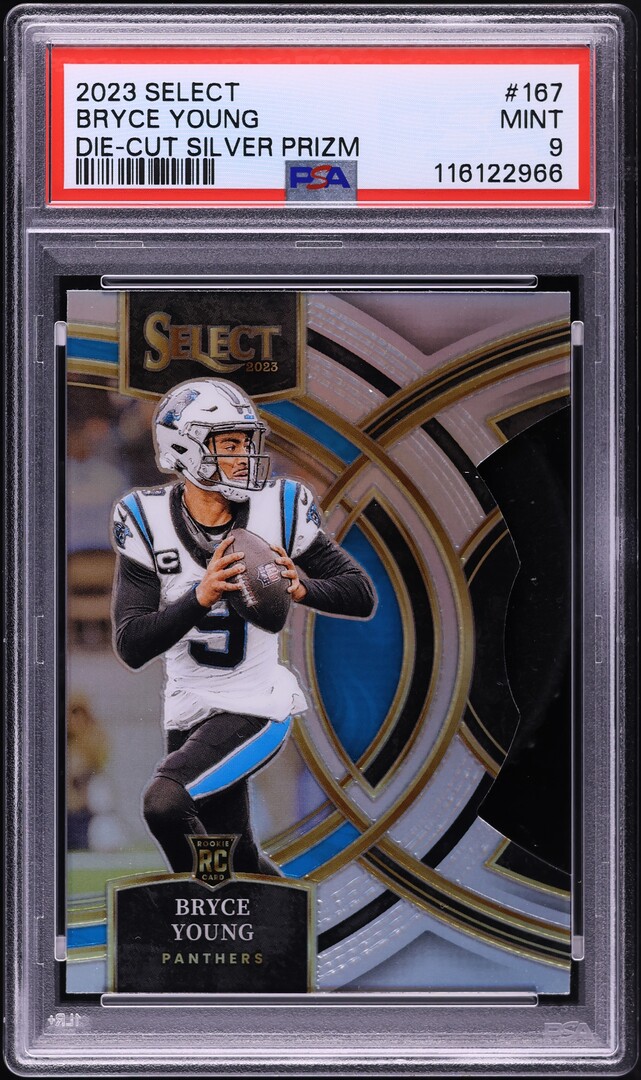 2023 Select Premier Die Cut Silver Prizm Bryce Young ROOKIE #167 PSA 9 MINT