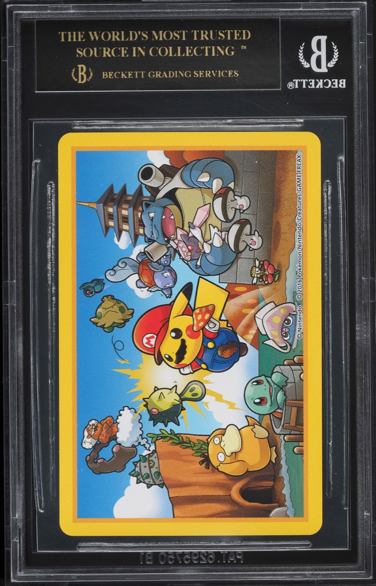 2016 Pokemon Center Mario Pikachu Poker Deck King Of Clubs BGS 10 BLACK LABEL