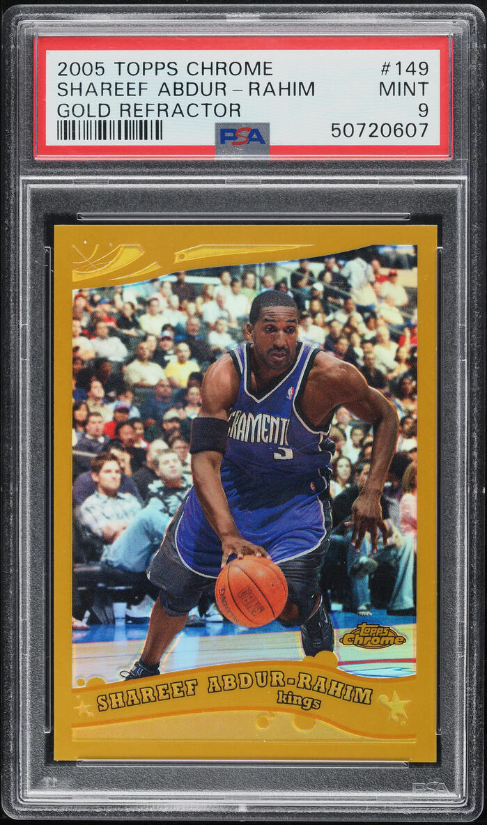 2005 Topps Chrome Gold Refractor Shareef Abdur-Rahim /99 #149 PSA 9 MINT