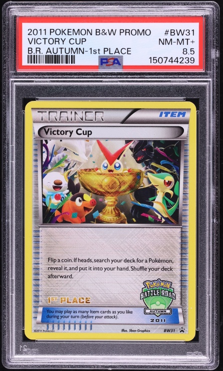 2011 Pokemon Black & White Promo Battle Road Autumn 1st Place Victory Cup #BW31 PSA 8.5 NM-MT+