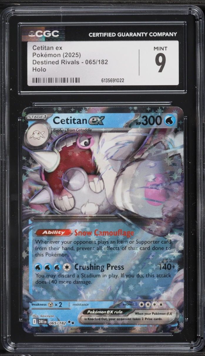 2025 Pokemon Scarlet & Violet Destined Rivals Holo Cetitan ex #65 CGC 9 MINT