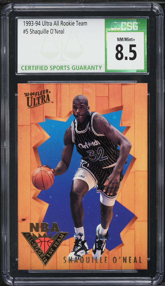 1993 Ultra All-Rookie Team Shaquille O'Neal #5 CSG 8.5 NM-MT+
