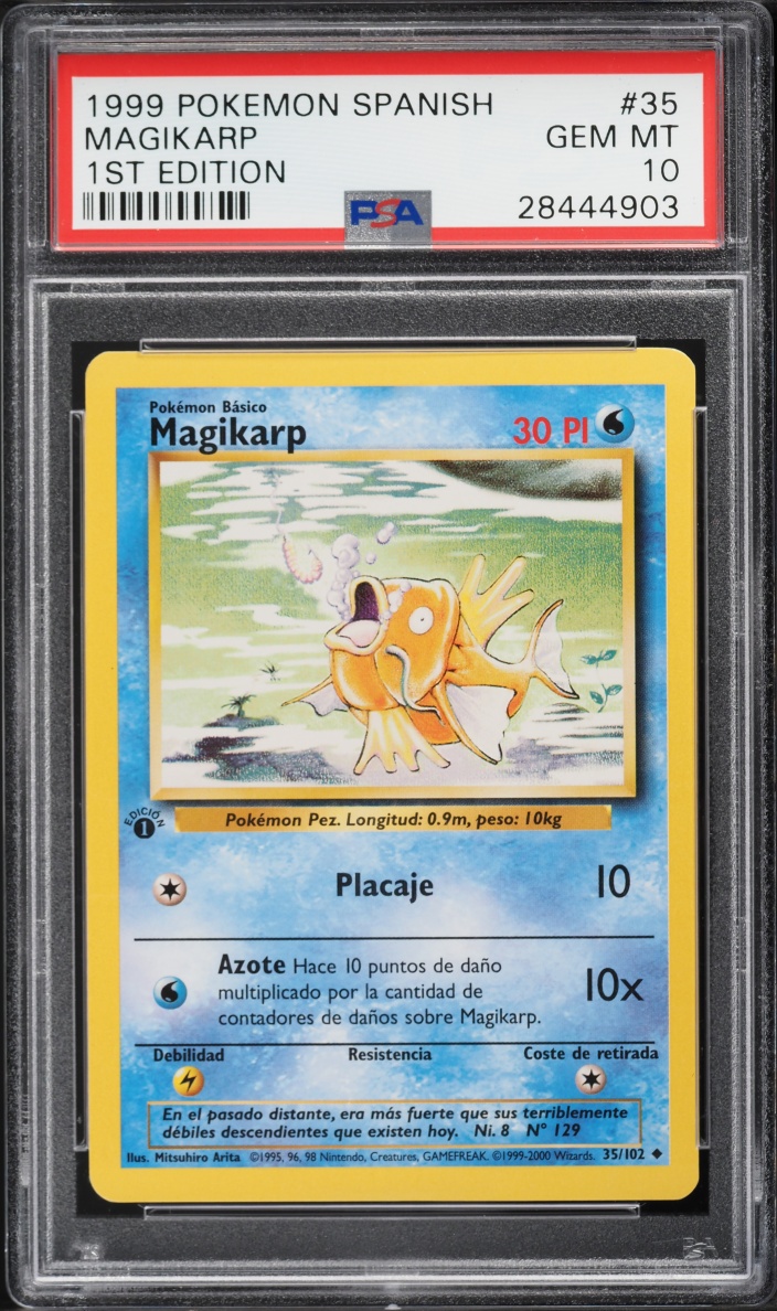 1999 Pokemon Spanish Base Set 1st Edition Magikarp #35 PSA 10 GEM MINT