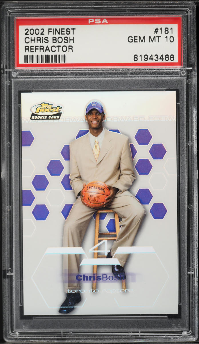 2002 Finest Refractor Chris Bosh ROOKIE /250 #181 PSA 10 GEM MINT