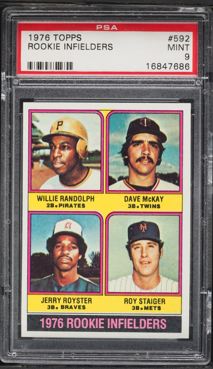 1976 Topps Rookie Infielders #592 PSA 9 MINT