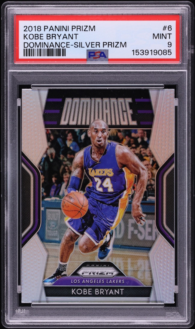 2018 Panini Prizm Dominance Silver Kobe Bryant #6 PSA 9 MINT