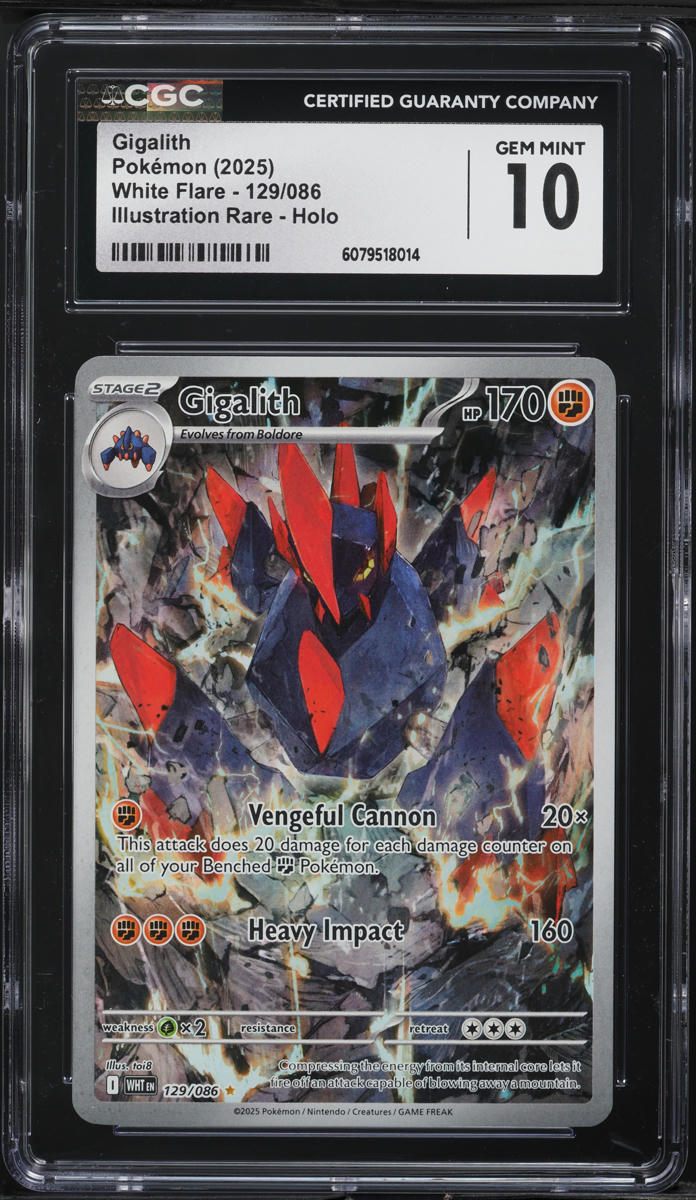 2025 Pokemon Scarlet & Violet White Flare IR Gigalith #129 CGC 10 GEM MINT